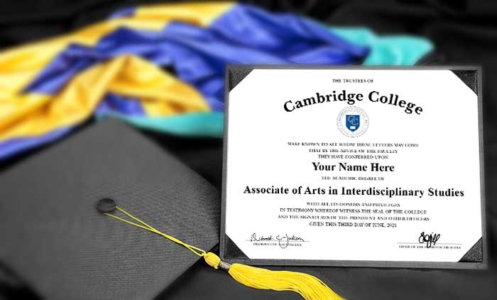 Example of Cambridge College Diploma